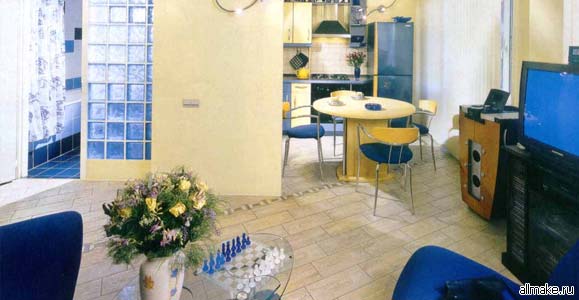 Дизайн однокомнатной квартиры (35, 40 м²)