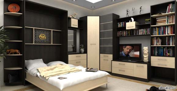 Дизайн однокомнатной квартиры (35, 40 м²)
